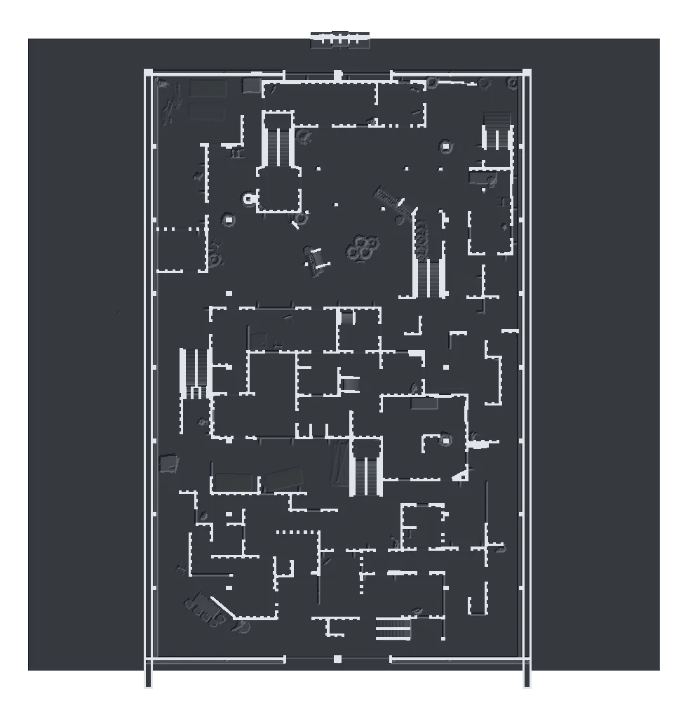 Airsoft ground floor top-down plan