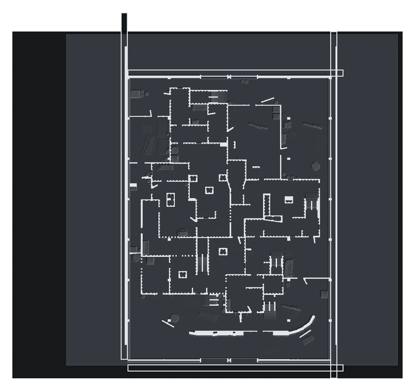 Bomb House ground floor top-down plan