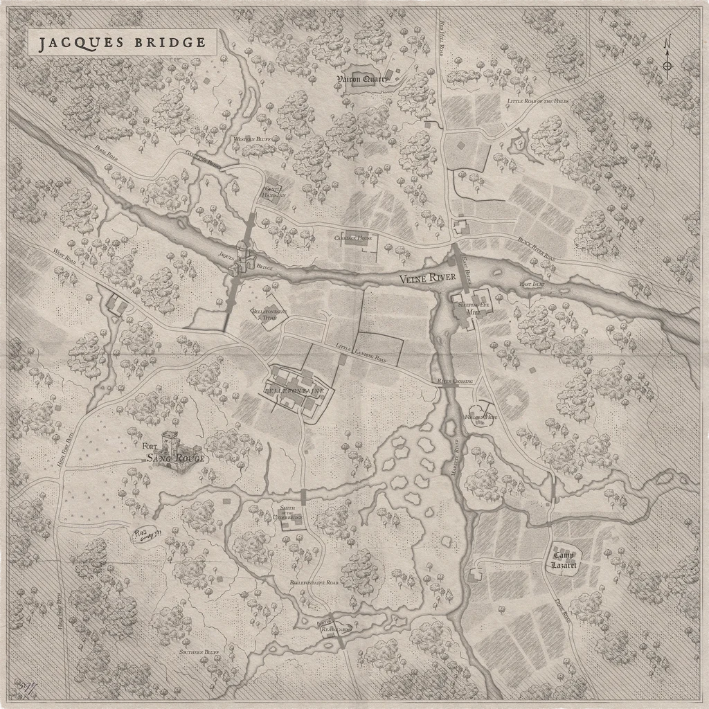 Jacques Bridge Map in Hunger