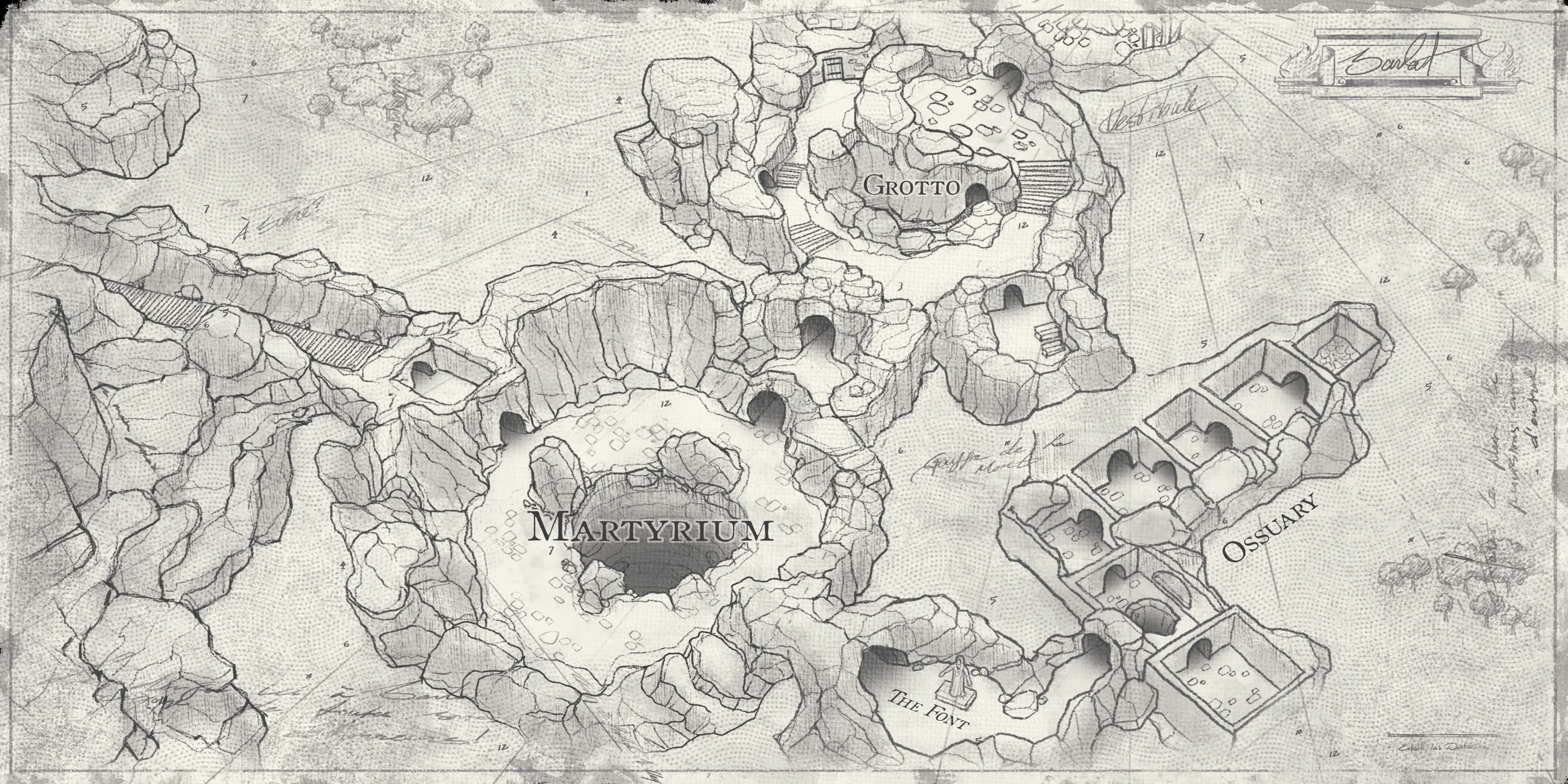 Undercroft II, the in-game map of Sarlat Farm