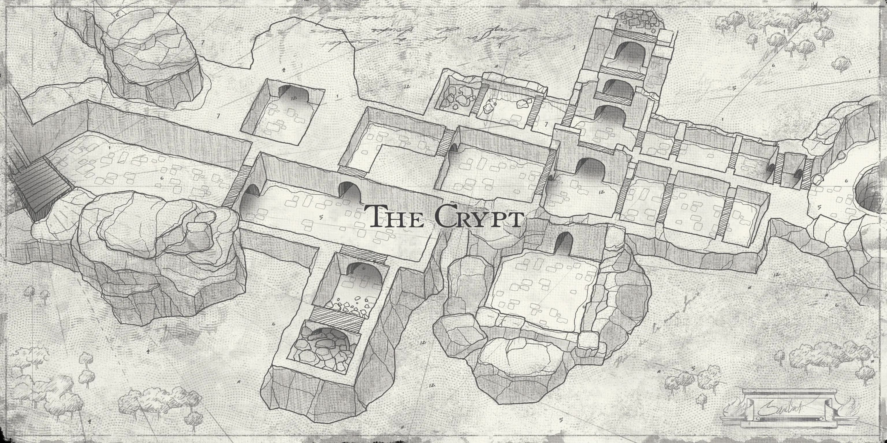 Undercroft IV, the in-game map of Sarlat Farm
