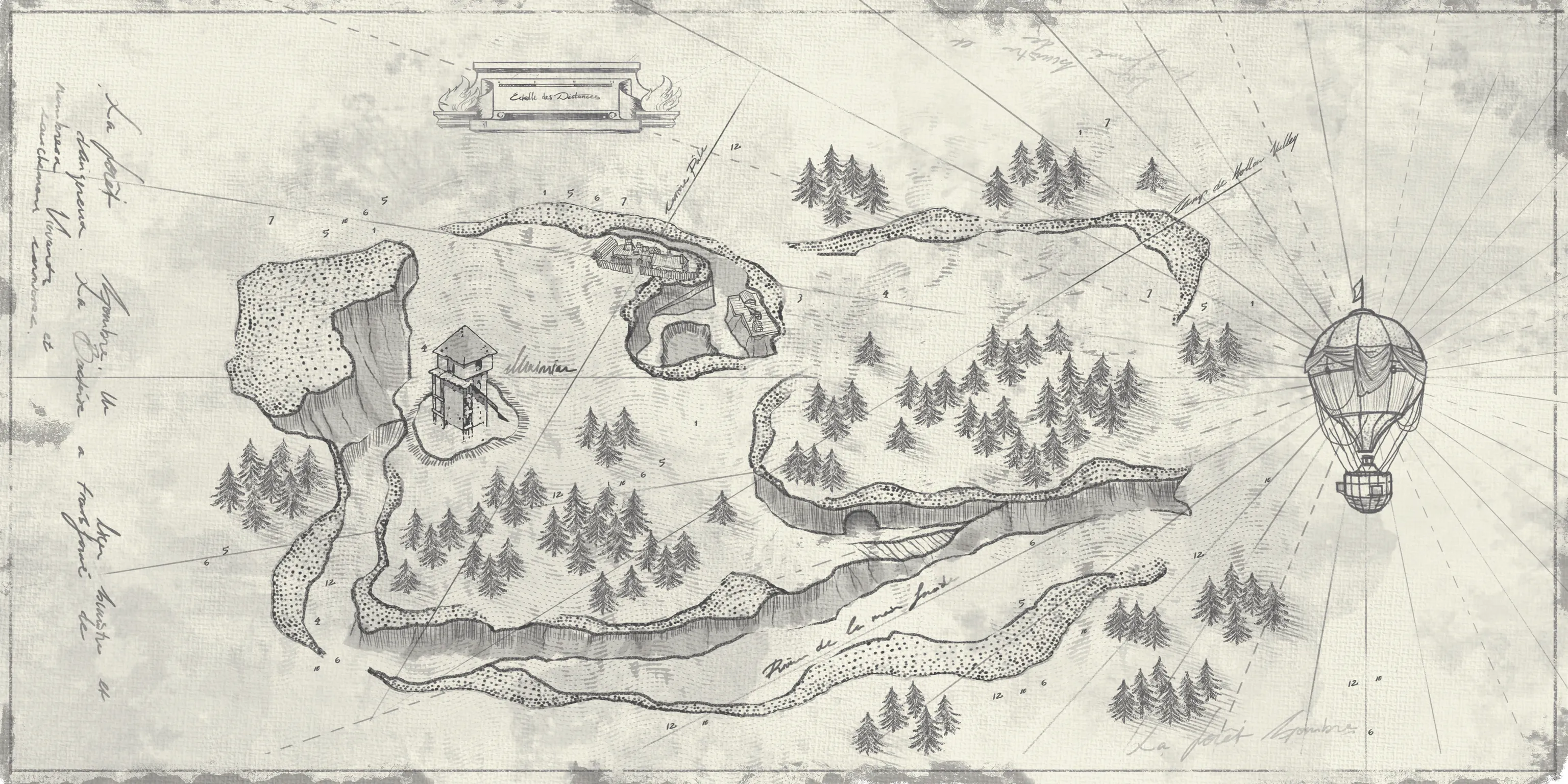 First Cave Location, the in-game map of Sombre Forest