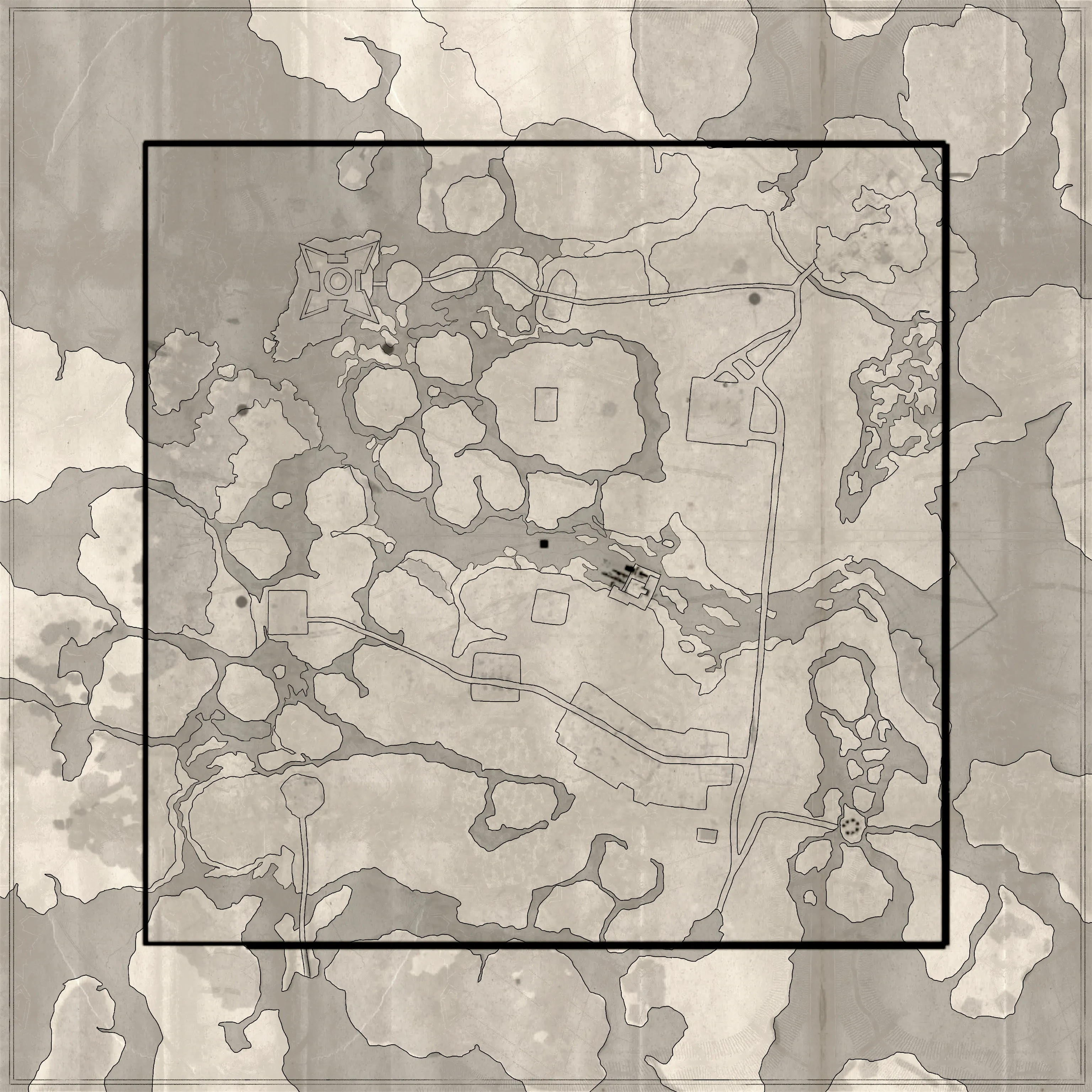 Valon Marsh Map, the in-game map of Valon Marsh